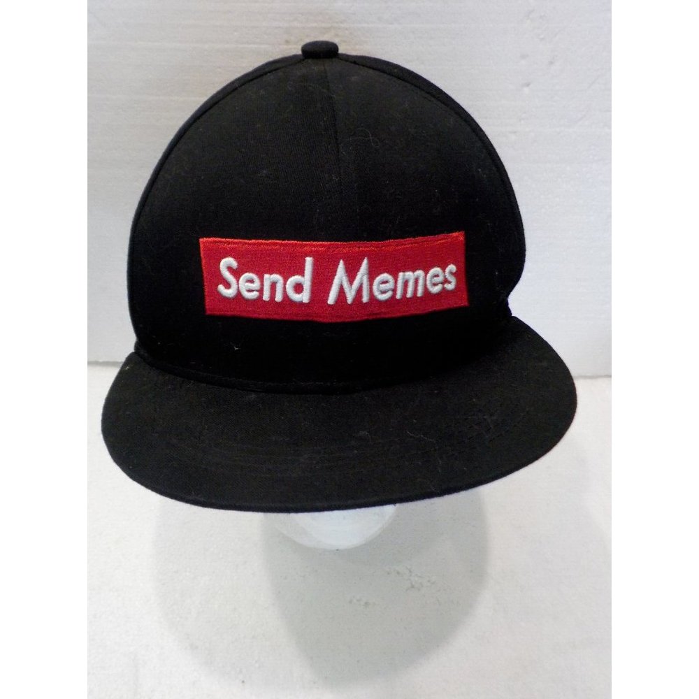 NWOT Carbon Elements SEND MEMES Black Snapback Ball Cap / Hat